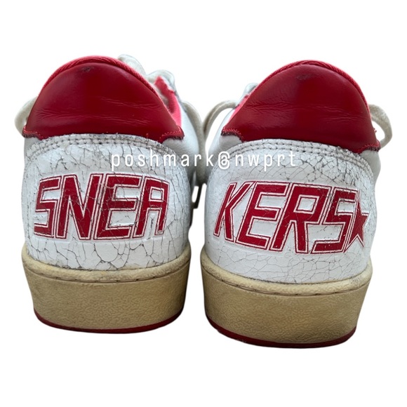 Golden Goose 🍓 Ball Star Ballstar Strawberry Red White Sneakers Shoes 37 7 - Picture 8 of 15